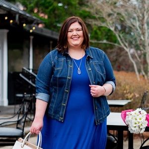 Catherine’s Denim Jacket Dark Wash, NWT, size 3x/28